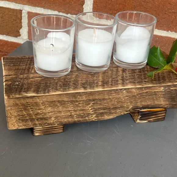 Primitive Wood Riser Wood Stand Handcrafted - Picture 3 of 7